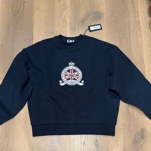 Kith London  Navy Crewneck Sweater with Emblem
